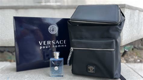 versace cologne with ubrella|macy's Versace perfume with backpack.